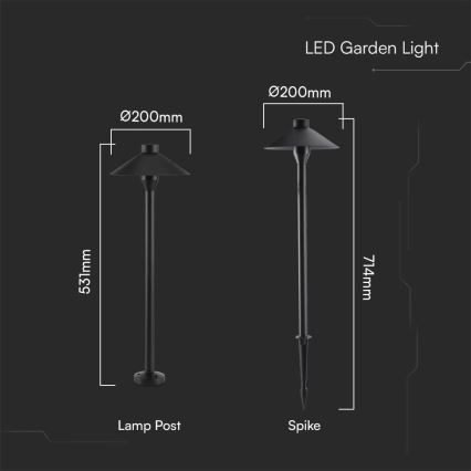 LED Vonkajšia lampa 2v1 LED/7W/230V IP65 3000K