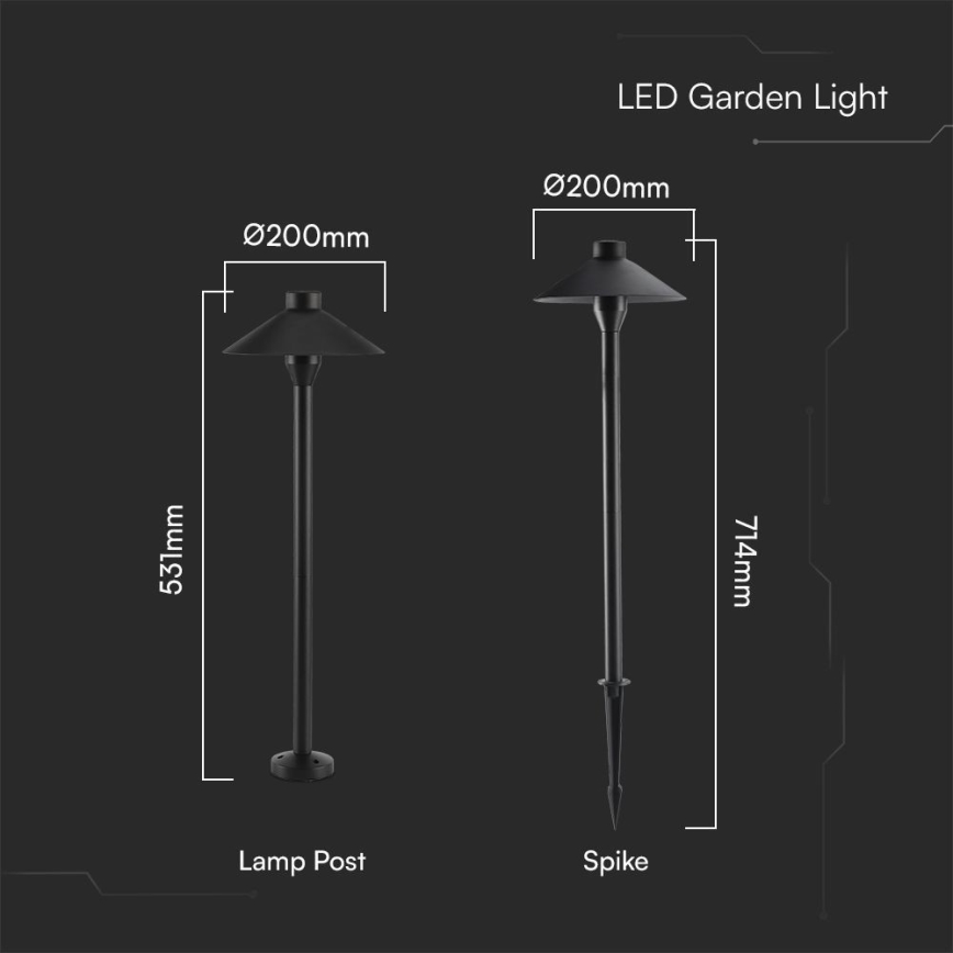 LED Vonkajšia lampa 2v1 LED/7W/230V IP65 3000K