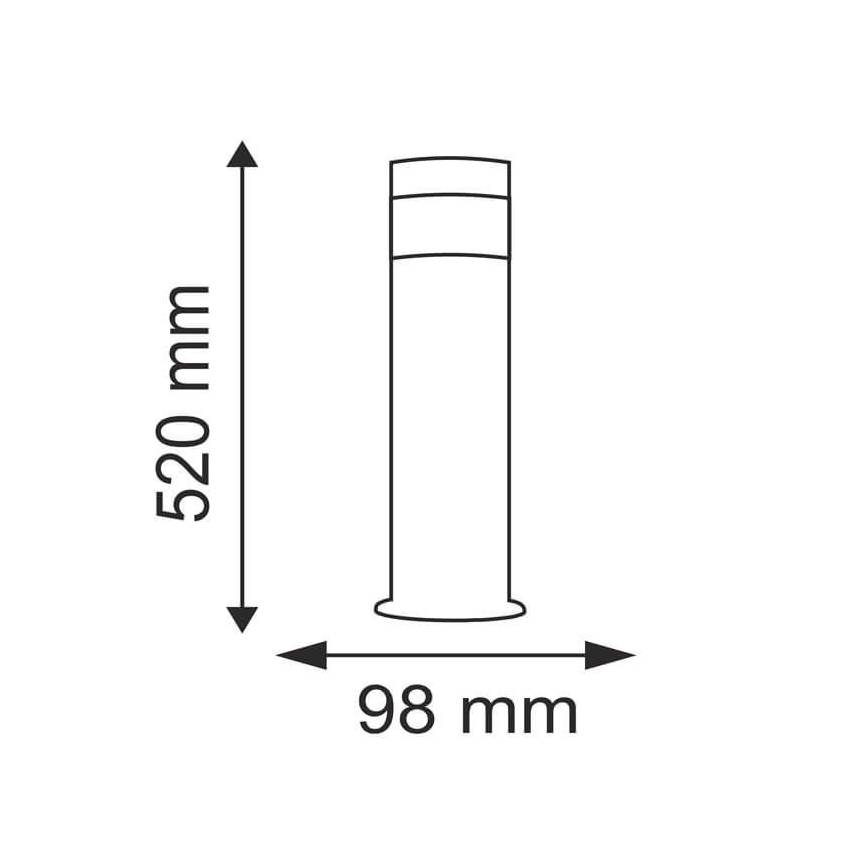 LED Vonkajšia lampa COLLUM 1xLED/3,6W/230V IP44 52 cm