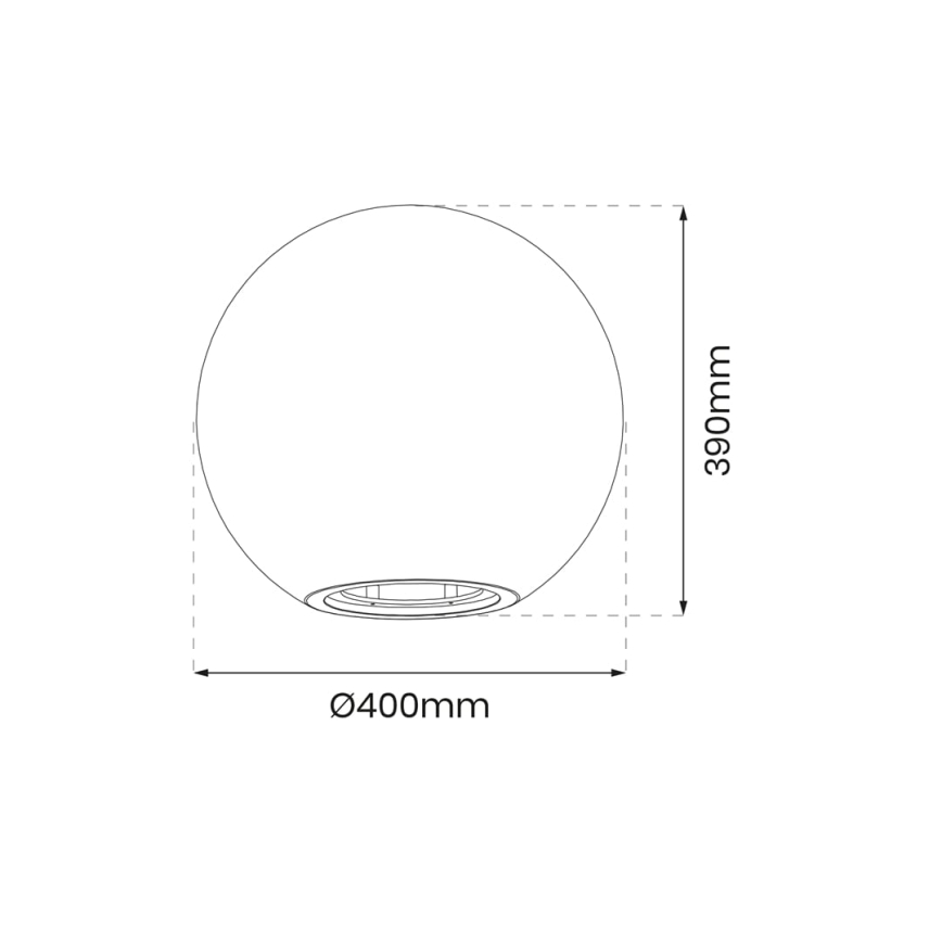 LED vonkajšia lampa GLOBO 1xE27/11W/230V pr. 40 cm IP44
