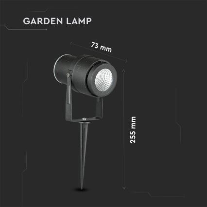 LED Vonkajšia lampa LED/12W/100-240V IP65 4000K čierna