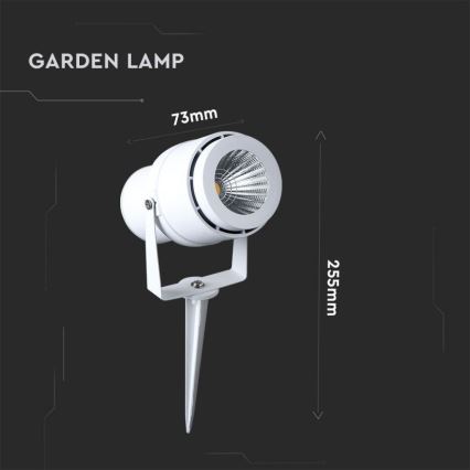 LED Vonkajšia lampa LED/12W/110-240V IP65 3000K biela