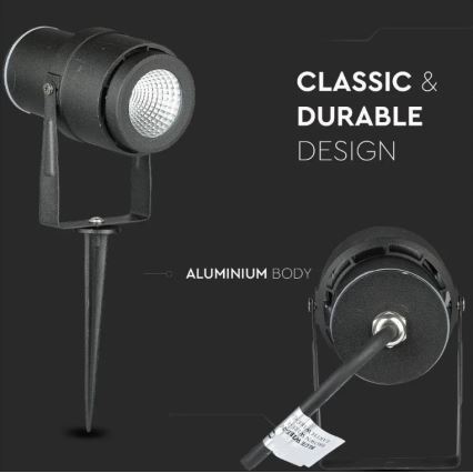 LED Vonkajšia lampa LED/12W/230V 3000K čierna IP65