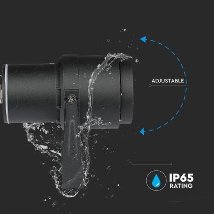 LED Vonkajšia lampa LED/12W/230V 3000K čierna IP65