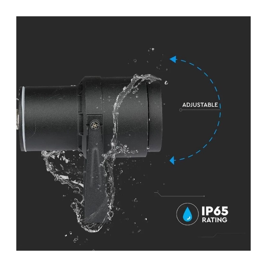 LED Vonkajšia lampa LED/12W/230V 3000K čierna IP65