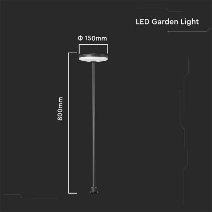 LED Vonkajšia lampa LED/12W/230V 4000K IP65 antracit