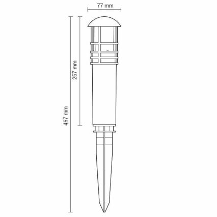 LED Vonkajšia lampa LED/3W/230V 2800K IP65