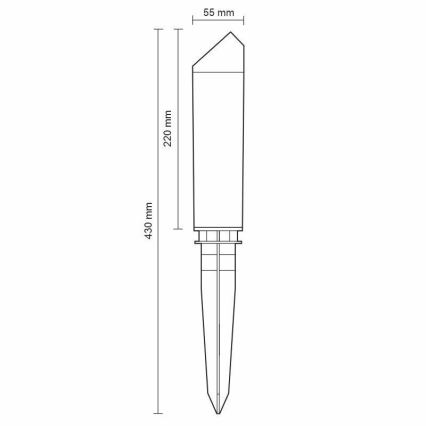 LED Vonkajšia lampa LED/3W/230V 2800K IP65