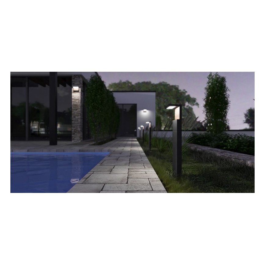LED Vonkajšia lampa NATURA LED/12W/230V 4000K 60 cm IP65 hnedá/antracit
