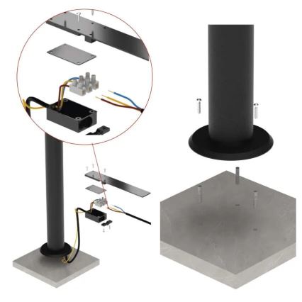 LED Vonkajšia lampa NIKA LED/12,5W/230V IP44 50 cm