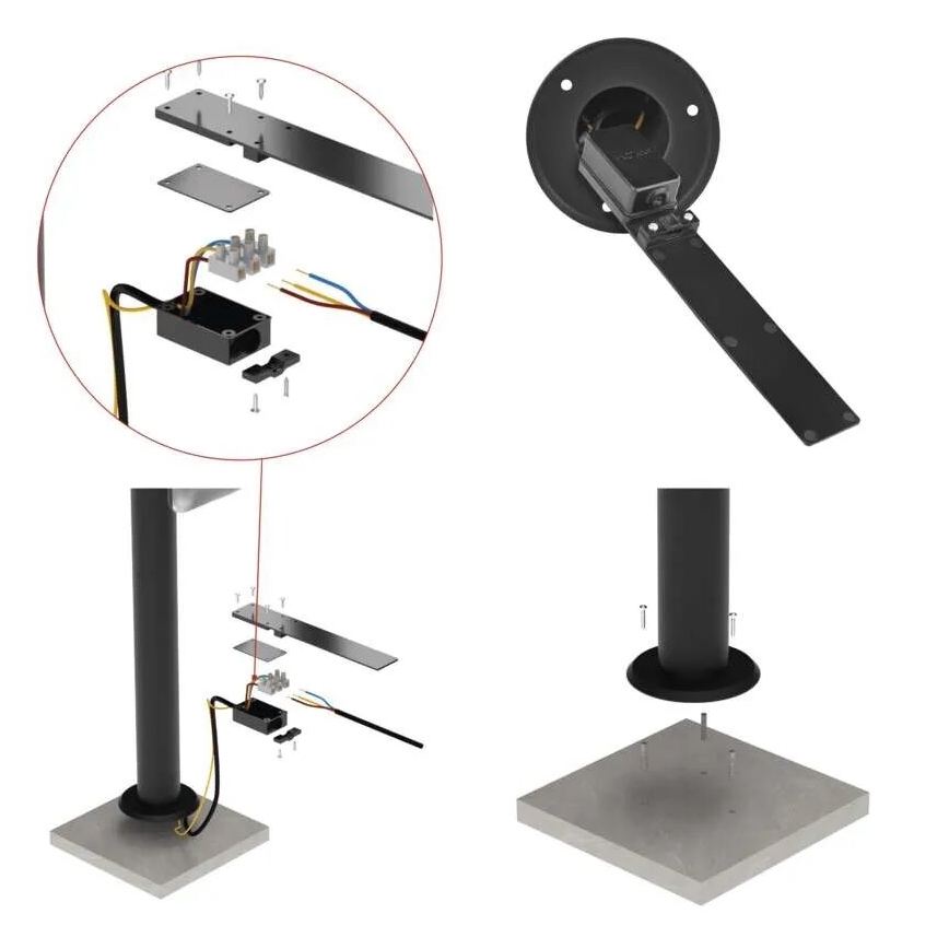 LED Vonkajšia lampa NIKA LED/12,5W/230V IP44 80 cm