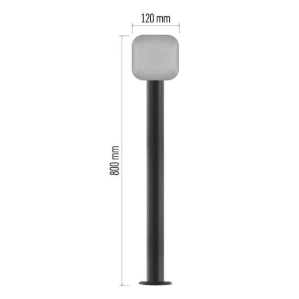 LED Vonkajšia lampa NIKA LED/12,5W/230V IP44 80 cm