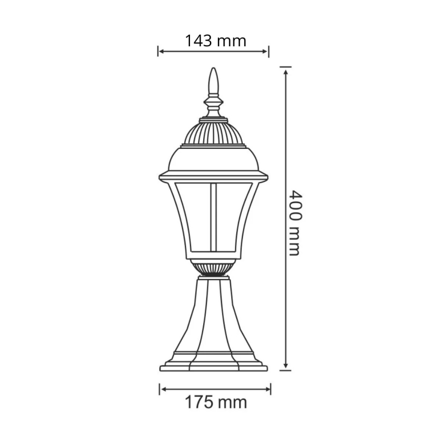 LED Vonkajšia lampa PARIS 2 1xE27/4,9W/230V