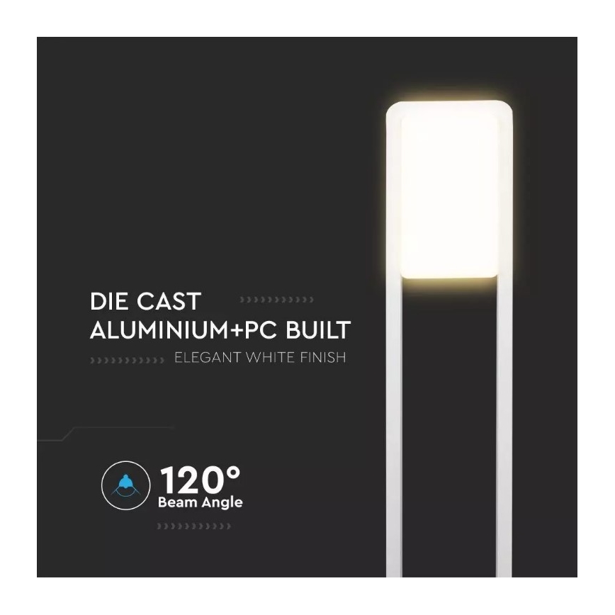 LED Vonkajšia lampa SAMSUNG CHIP LED/10W/230V 3000K IP65 biela