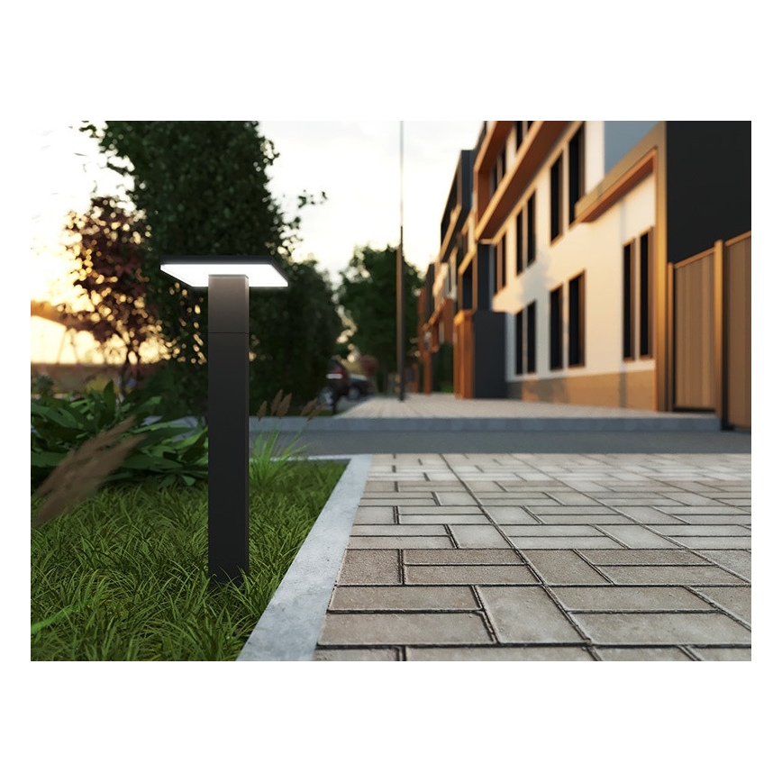 LED Vonkajšia lampa so senzorom BARI LED/10W/230V 4000K 60 cm IP54 antracit