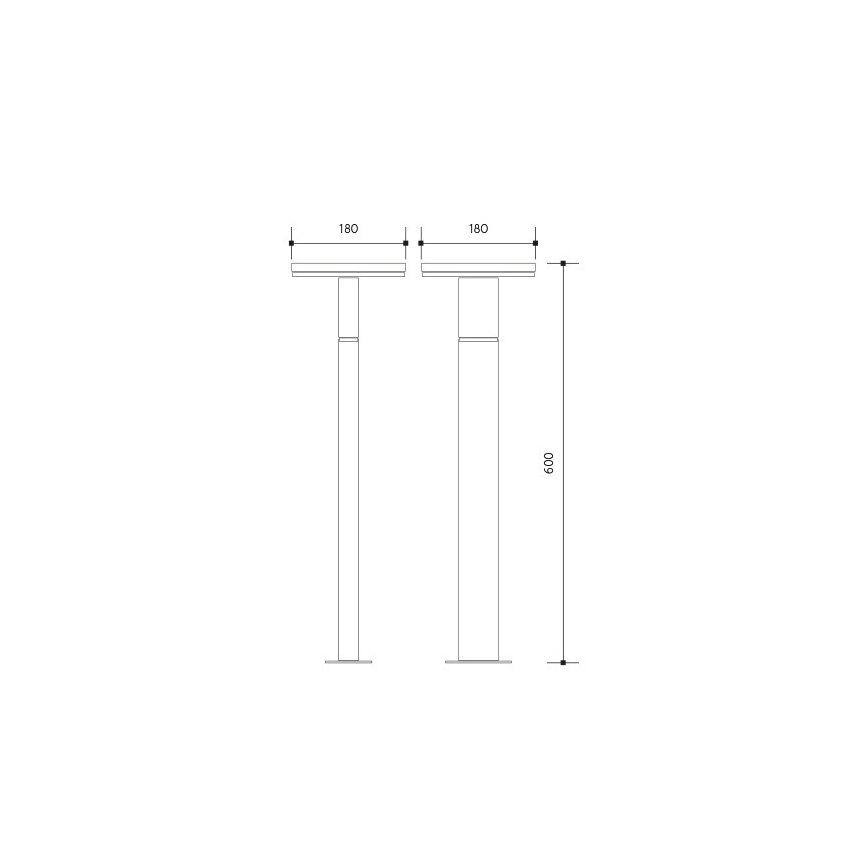 LED Vonkajšia lampa so senzorom BARI LED/10W/230V 4000K 60 cm IP54 antracit