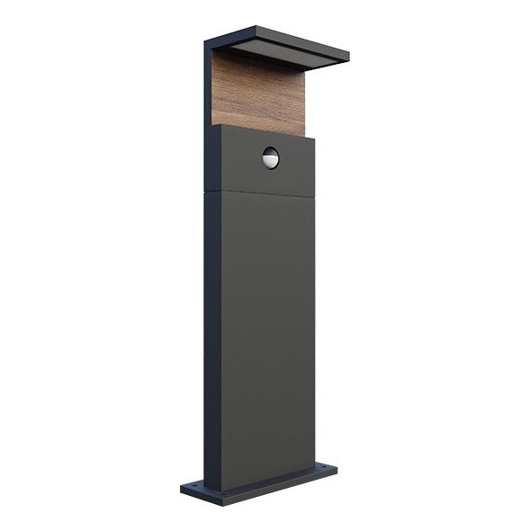 LED Vonkajšia lampa so senzorom NATURA LED/12W/230V 4000K IP54 hnedá/antracit