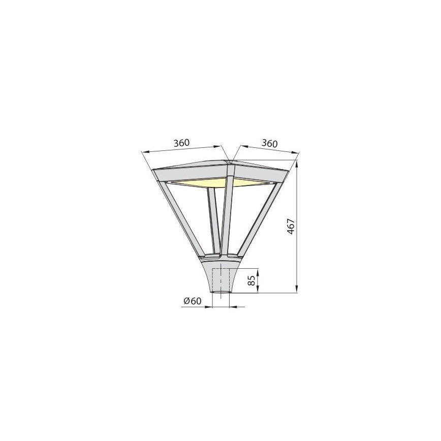 LED Vonkajšia lampa PARK PLUS LED/45W/230V 4000K
