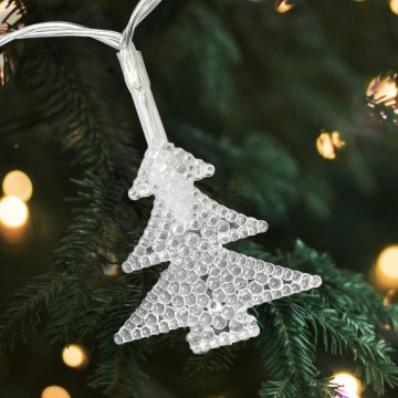 LED vonkajšia reťaz 20xLED/2xAA 2,2 m IP44 viacfarebné stromčeky