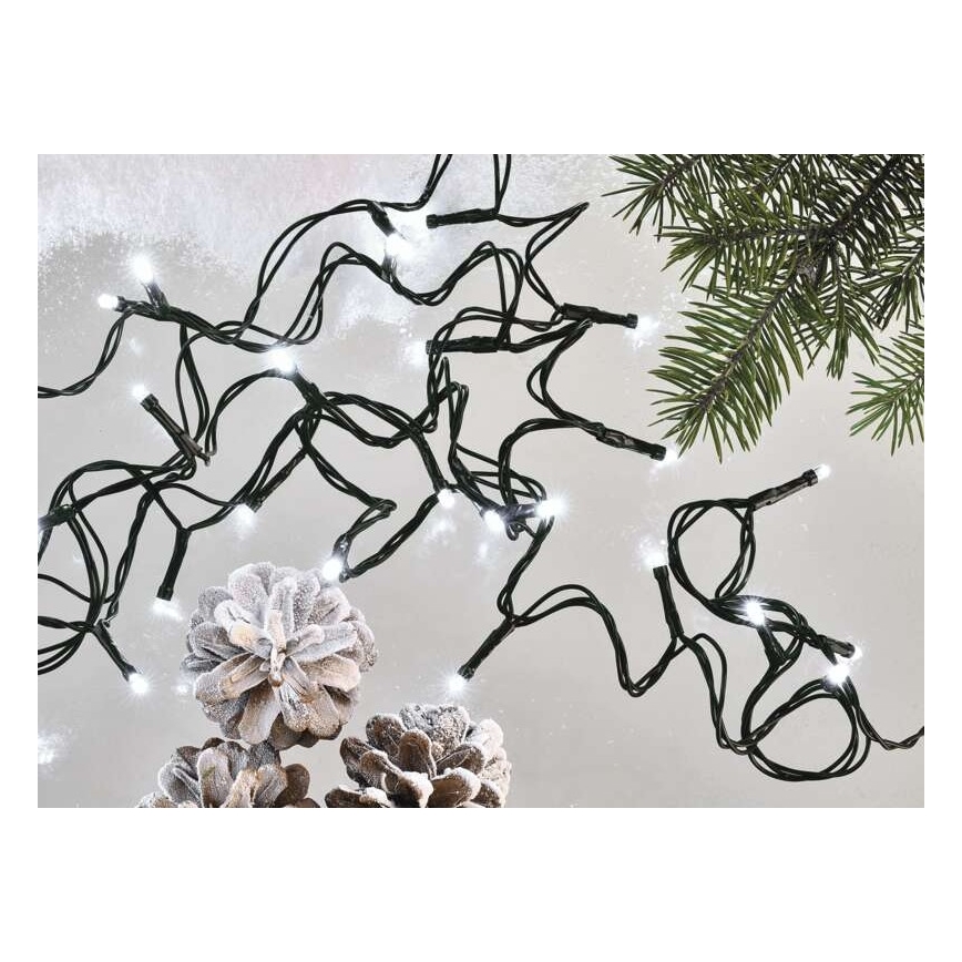 LED  vonkajšia reťaz 40xLED/9m IP44 studená biela