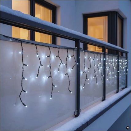 LED vonkajšia reťaz 50xLED/3x0,4m IP44 studená biela