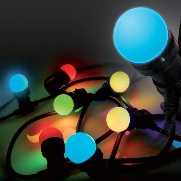 LED Vonkajšia reťaz EASY CONNECT 8xE27 5m IP44 multicolor