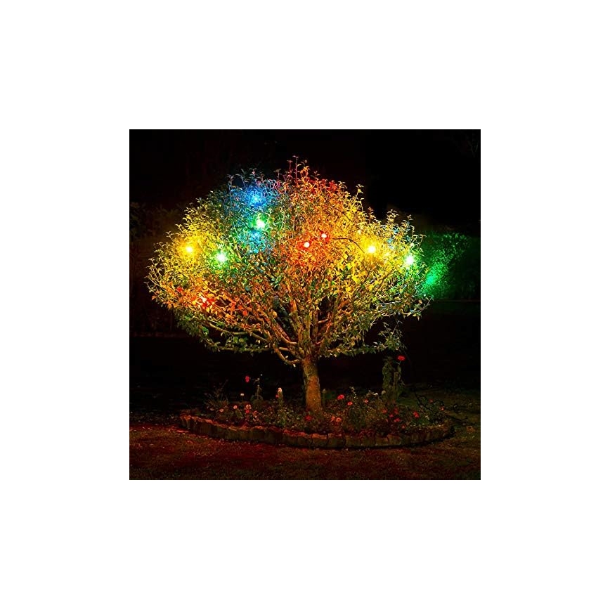 LED Vonkajšia reťaz EASY CONNECT 8xE27 5m IP44 multicolor