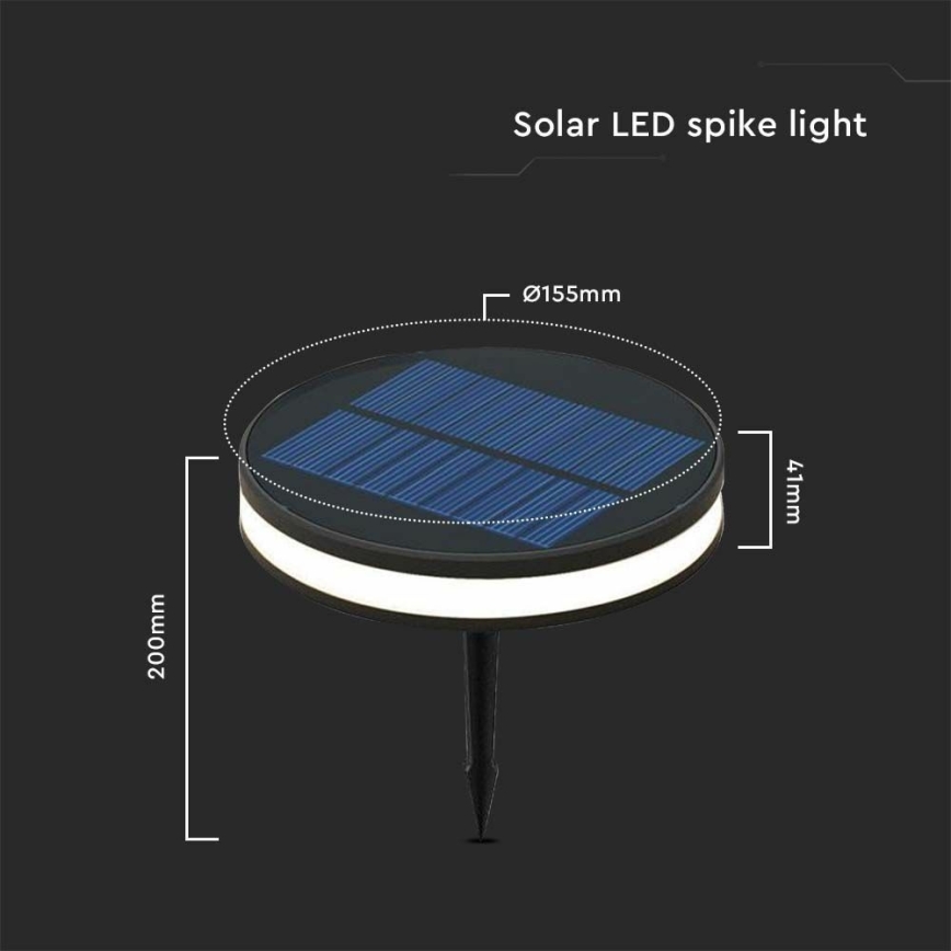 LED Vonkajšia solárna lampa LED/1,8W/3,7V IP54 3000K