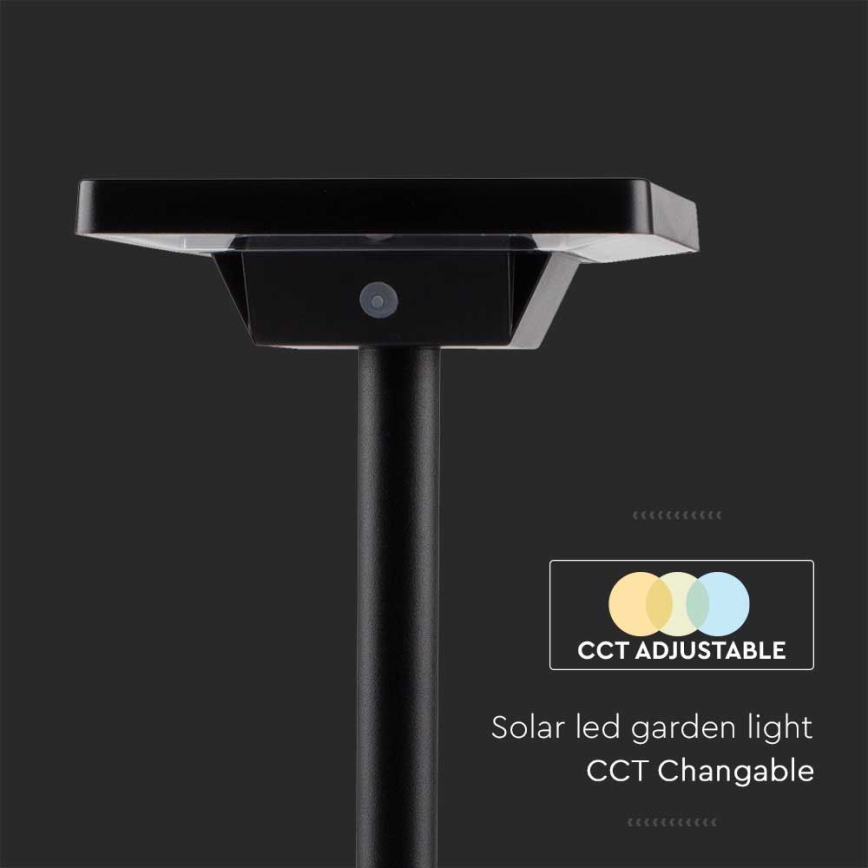 LED Vonkajšia solárna lampa 2v1 LED/2W/3,7V IP65 3000/4000/6500K 2600 mAh