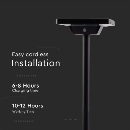 LED Vonkajšia solárna lampa 2v1 LED/2W/3,7V IP65 3000/4000/6500K 2600 mAh