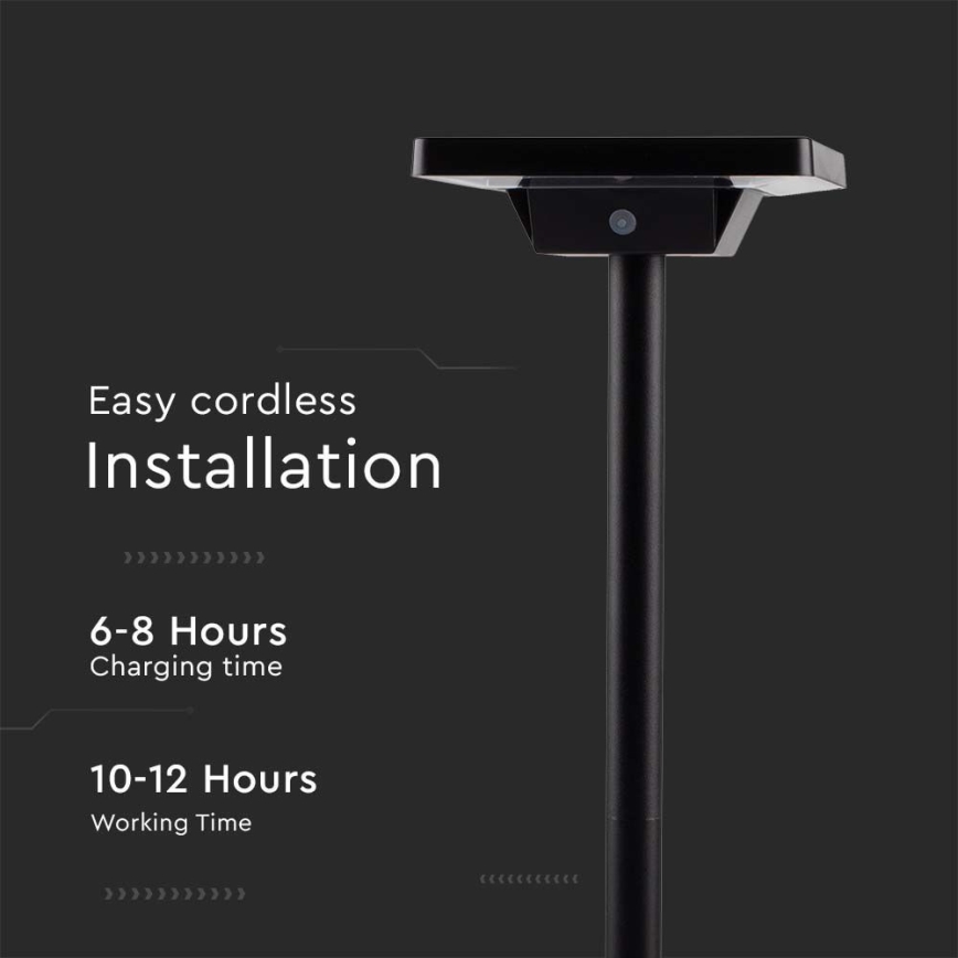 LED Vonkajšia solárna lampa 2v1 LED/2W/3,7V IP65 3000/4000/6500K 2600 mAh