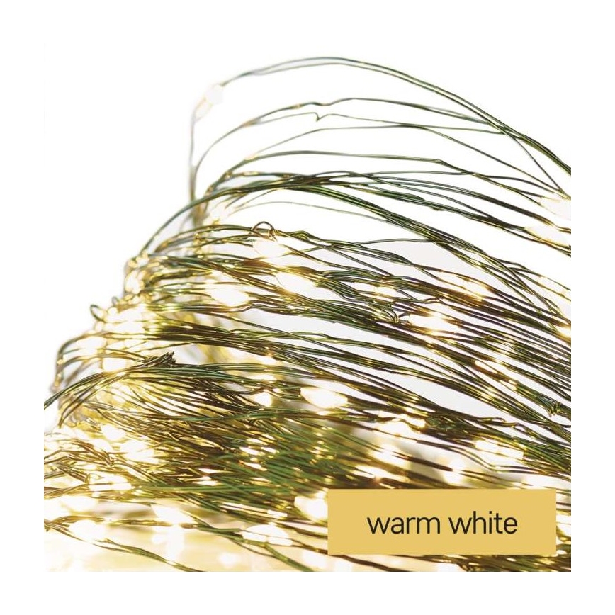 LED vonkajšia svetelná reťaz 150xLED/20m IP44 teplá biela