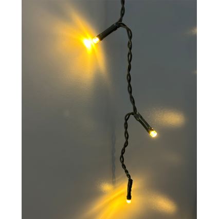 LED vonkajšia svetelná reťaz 200xLED/230V 7,6 m IP44 čierna