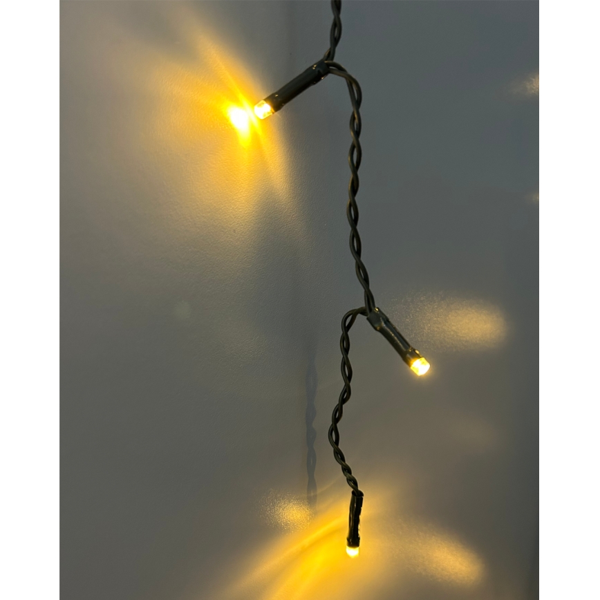 LED vonkajšia svetelná reťaz 200xLED/230V 7,6 m IP44 čierna