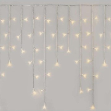 LED vonkajšia svetelná reťaz 300 LED / 8 režimov, 10 m, IP44, teplá biela + diaľkové ovládanie