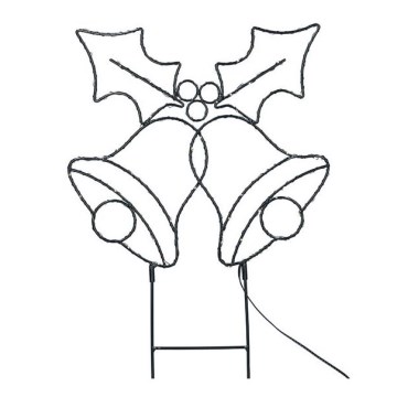 LED Vonkajšia vianočná dekorácia 100xLED/3xAA IP44 teplá biela zvončeky