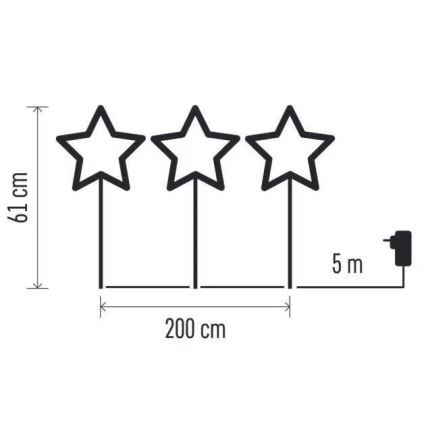 LED Vonkajšia vianočná dekorácia 402xLED/3,6W/4,5/230V IP44 teplá biela