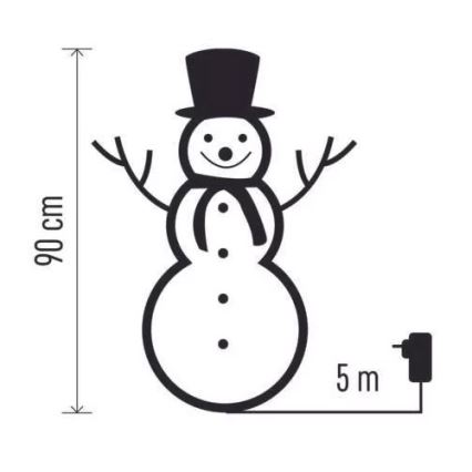 LED Vonkajšia vianočná dekorácia 80xLED/2,25W/4,5/230V IP44 studená biela