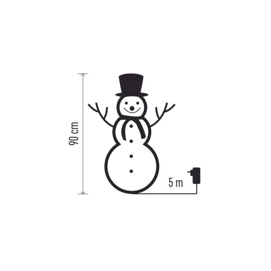 LED Vonkajšia vianočná dekorácia 80xLED/2,25W/4,5/230V IP44 studená biela