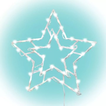 LED Vonkajšia vianočná dekorácia do okna 35xLED/230V IP44 teplá biela/hviezda