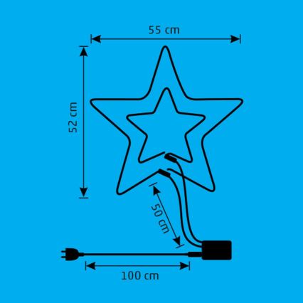 LED Vonkajšia vianočná dekorácia LED/26W/230V IP44