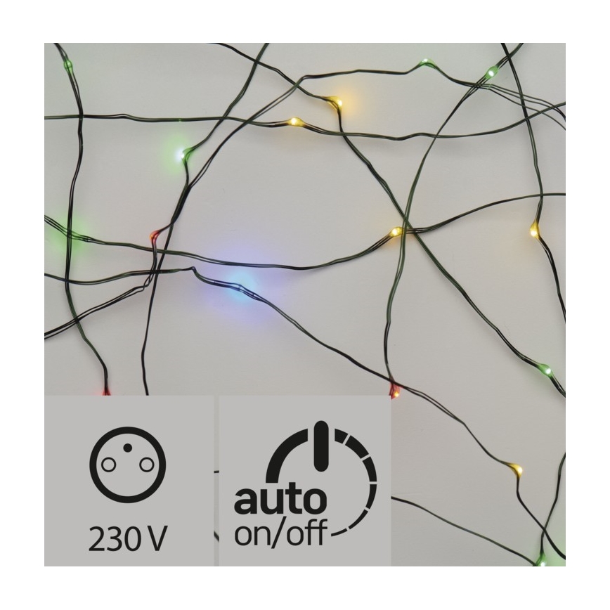 LED Vonkajšia vianočná reťaz 150xLED 20m IP44 multicolor
