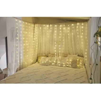 LED Vonkajšia vianočná reťaz 240xLED/8 funkcií 6,7 m IP44 teplá biela