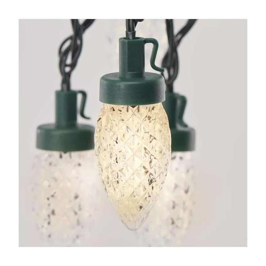 LED Vonkajšia vianočná reťaz 50xLED/8 funkcií 14,8 m IP44 teplá biela