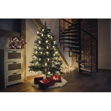 LED Vonkajšia vianočná reťaz 50xLED/8 funkcií 14,8 m IP44 teplá biela
