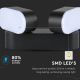 LED Vonkajšie flexibilné nástenné svietidlo 2xLED/12W/230V IP65 čierna