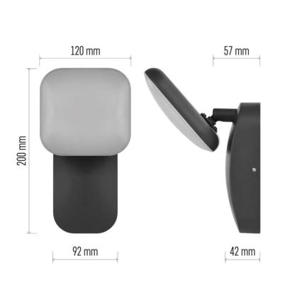 LED Vonkajšie flexibilné nástenné svietidlo NIKA LED/12,5W/230V IP44