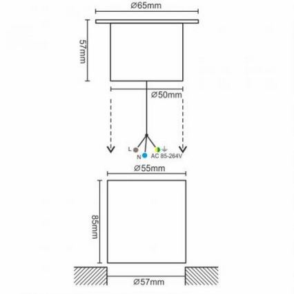 LED Vonkajšie nájazdové svietidlo LED/4W/85-264V IP67 2800K