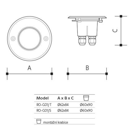 LED Vonkajšie nájazdové svietidlo ROAD LED/0,5W/230V IP67 6000K