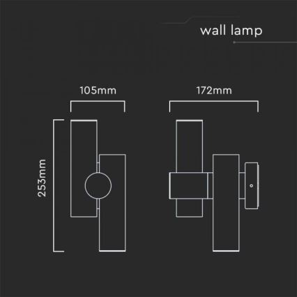 LED Vonkajšie nástenné bodové flexibilné svietidlo 2xLED/3W/230V 3000K IP44 biela